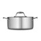 Stainless Steel 5 Qt Dutch Oven with Lid and Induction Compatible Oven Safe Up to 500°F